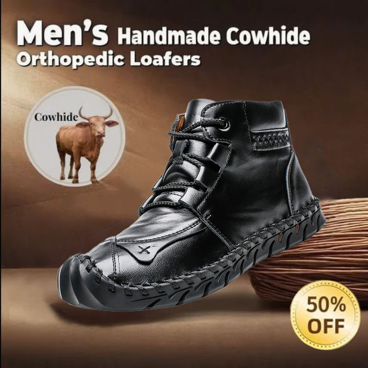 🔥Today 60% OFFCasual leather arch support non-slip wear-resistant high-top loafers