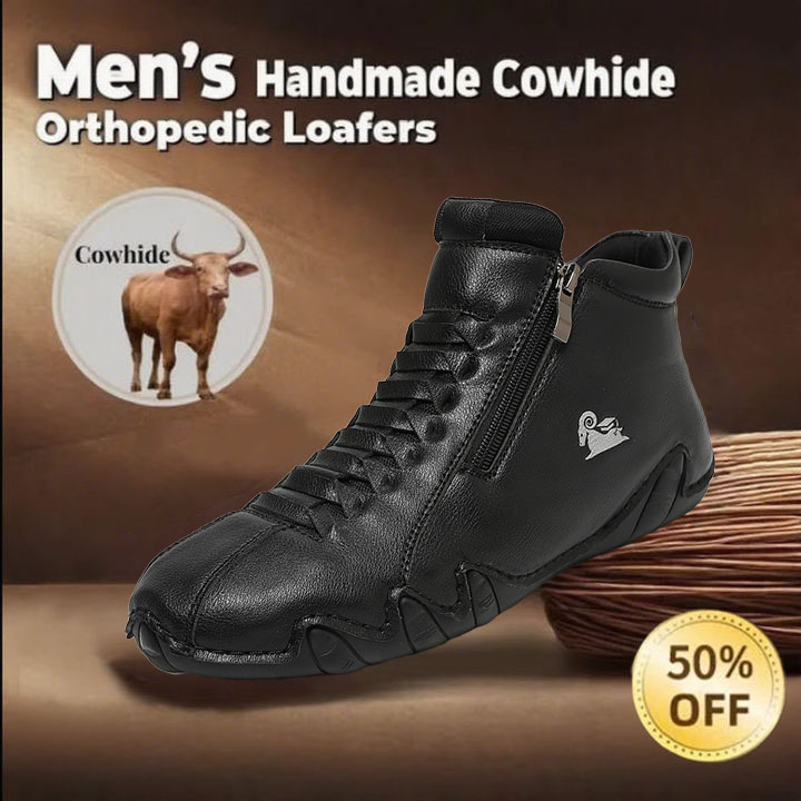 Last Day 70% OFF Casual leather arch support non-slip wear-resistant high-top loafers