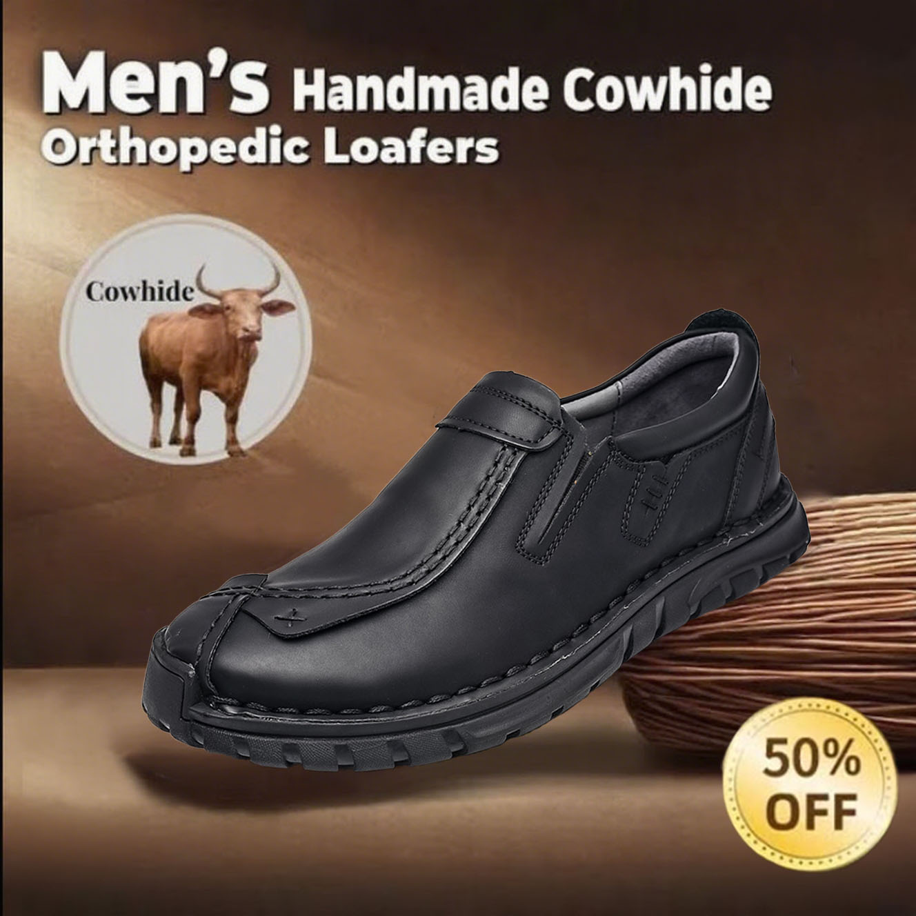 ⏱️ This Week 60% off -Newest Men's Orthopedic Leather Loafers