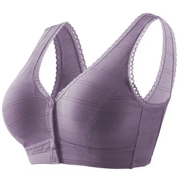 Buy 1 Free 1🔥 Plus Size Cotton Front Buckle Bra