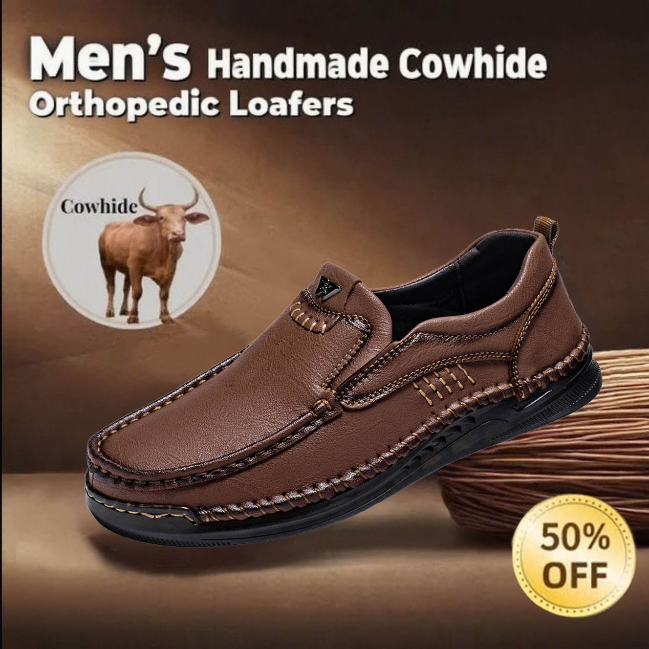 ⏱️Today 60% off -Newest Men's Orthopedic Leather Loafers