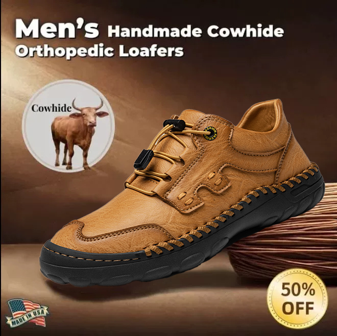 ⏰ 50% off - 2025 Newest Men's Orthopedic Leather Hiking Shoes