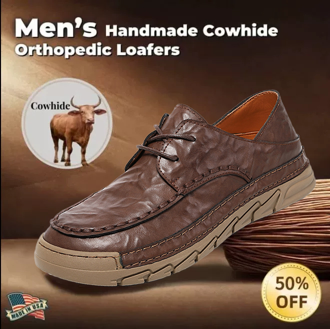 ⏰ 50% off - 2025 Newest Men's Orthopedic Leather Hiking Shoes