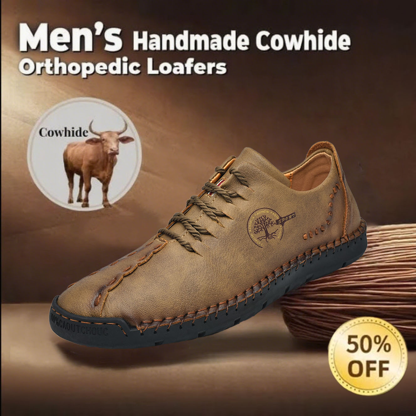 ⏰Final Day 70% OFF🔥Casual leather arch support non-slip wear-resistant high-top loafers