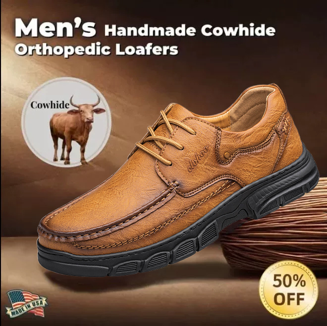 ⏰ 50% off - 2025 Newest Men's Orthopedic Leather Hiking Shoes