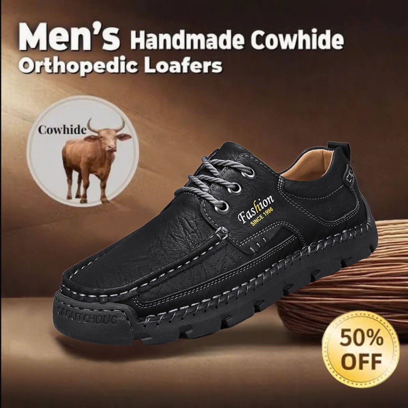 ⏱️ This Week 60% off -Newest Men's Orthopedic Leather Loafers