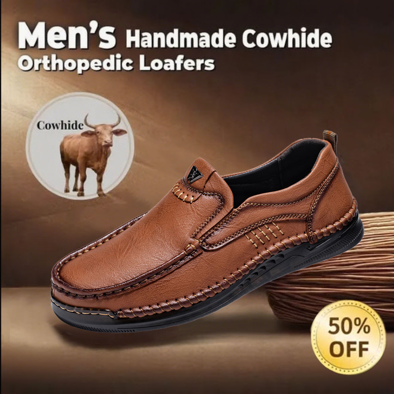 ⏱️Today 60% off -Newest Men's Orthopedic Leather Loafers