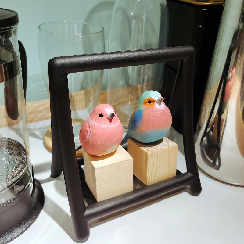 Rosefinch Sculpted Hand-Painted Bird Figure