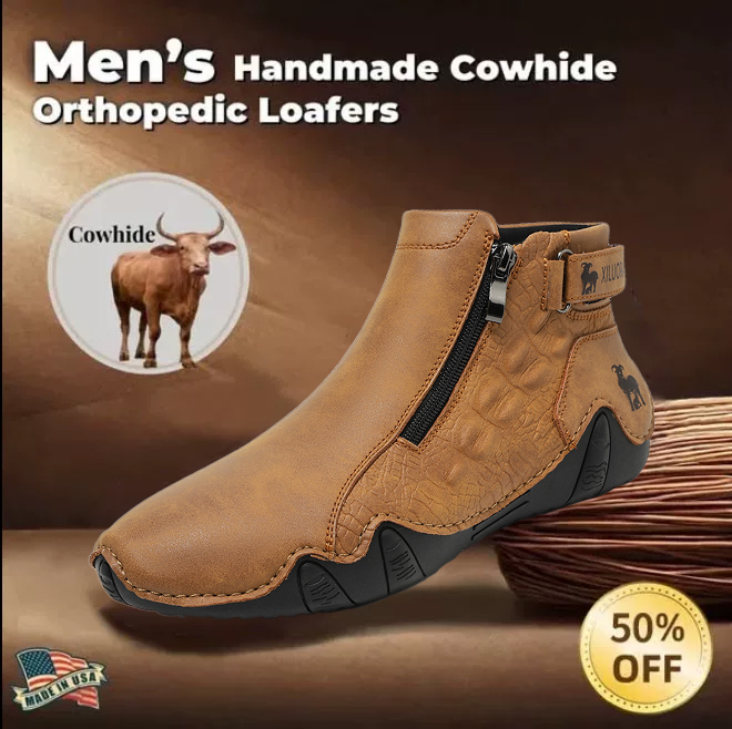 ⏰ 50% off - 2025 Newest Men's Orthopedic Leather Hiking Shoes