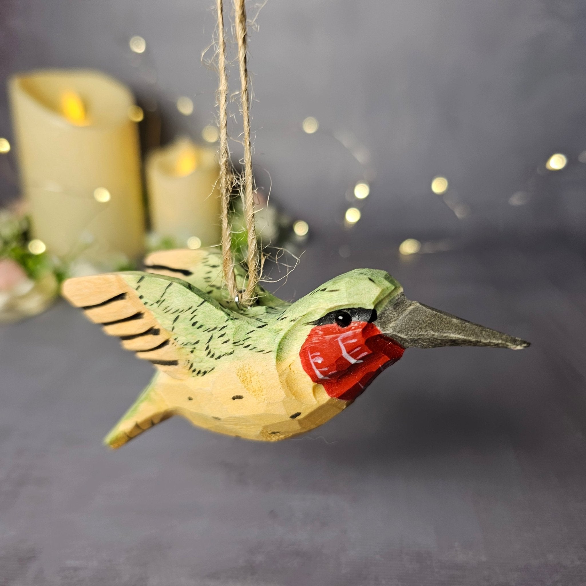 Ruby-Throated Hummingbird Hanging Ornaments