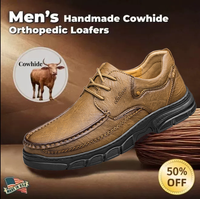 ⏰ 50% off - 2025 Newest Men's Orthopedic Leather Hiking Shoes