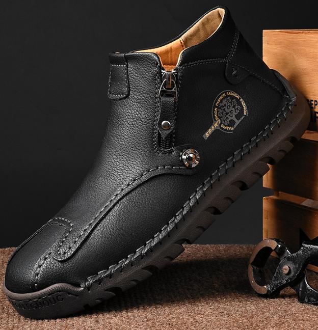 Today 50% OFF🔥Casual leather arch support non-slip wear-resistant high-top loafers