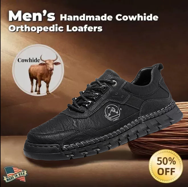 ⏰ 50% off - 2025 Newest Men's Orthopedic Leather Hiking Shoes