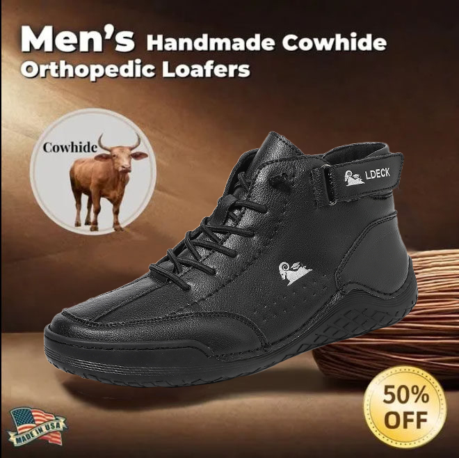 ⏰ 50% off - 2025 Newest Men's Orthopedic Leather Hiking Shoes