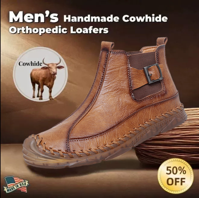 ⏰ 50% off - 2025 Newest Men's Orthopedic Leather Hiking Shoes