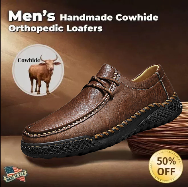 ⏰ 50% off - 2025 Newest Men's Orthopedic Leather Hiking Shoes