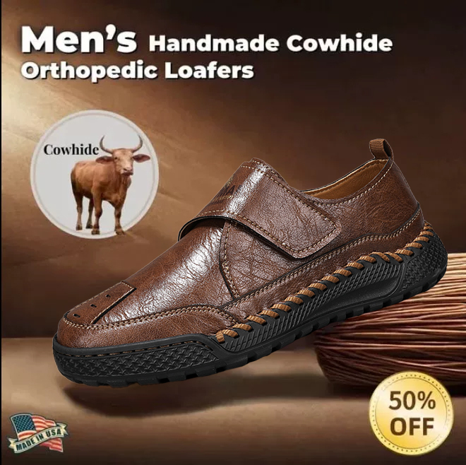 ⏰ 50% off - 2025 Newest Men's Orthopedic Leather Hiking Shoes