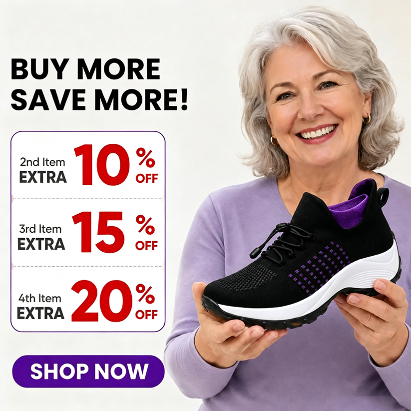 Last day 70% off 🔥Stretch Cushion Comfort & Relief All Day Walking Shoes