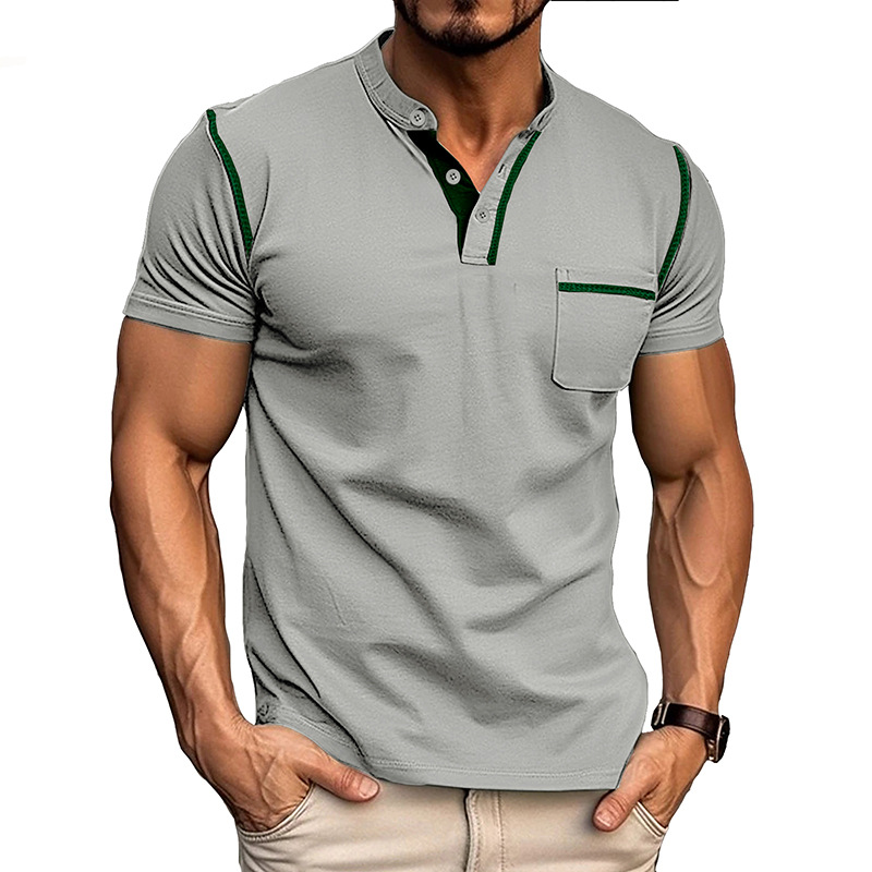 Men's Henley Button Lightweight Casual Shirt