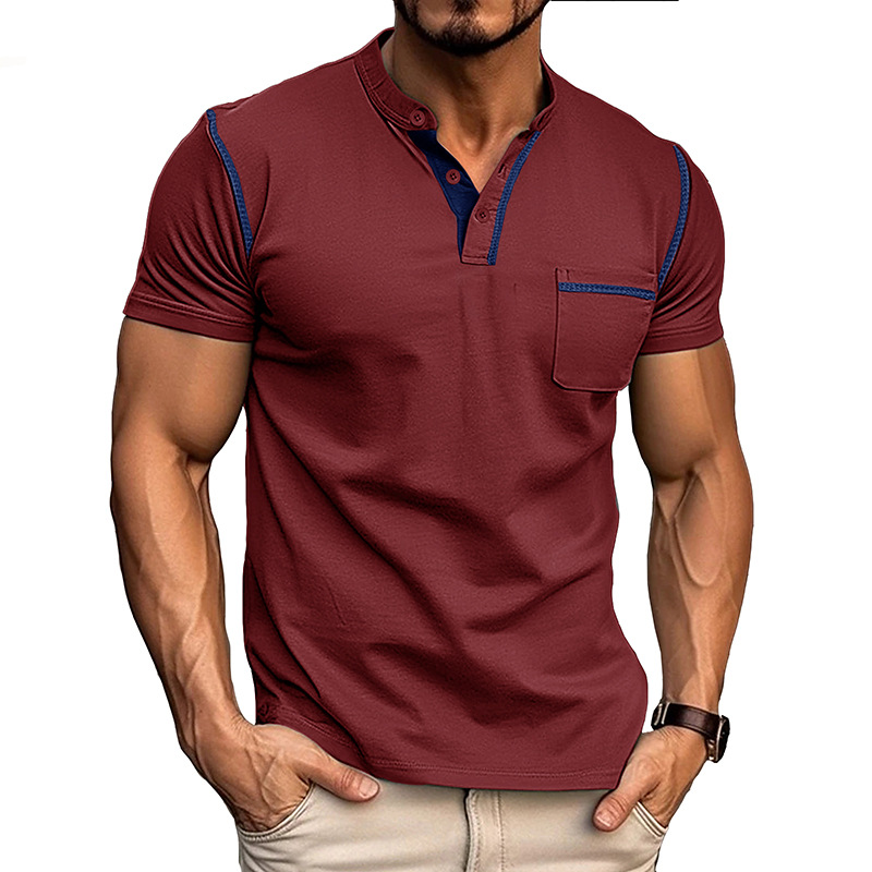 Men's Henley Button Lightweight Casual Shirt