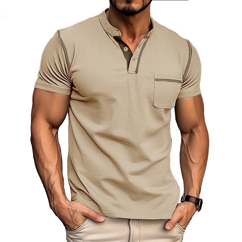 Men's Henley Button Lightweight Casual Shirt