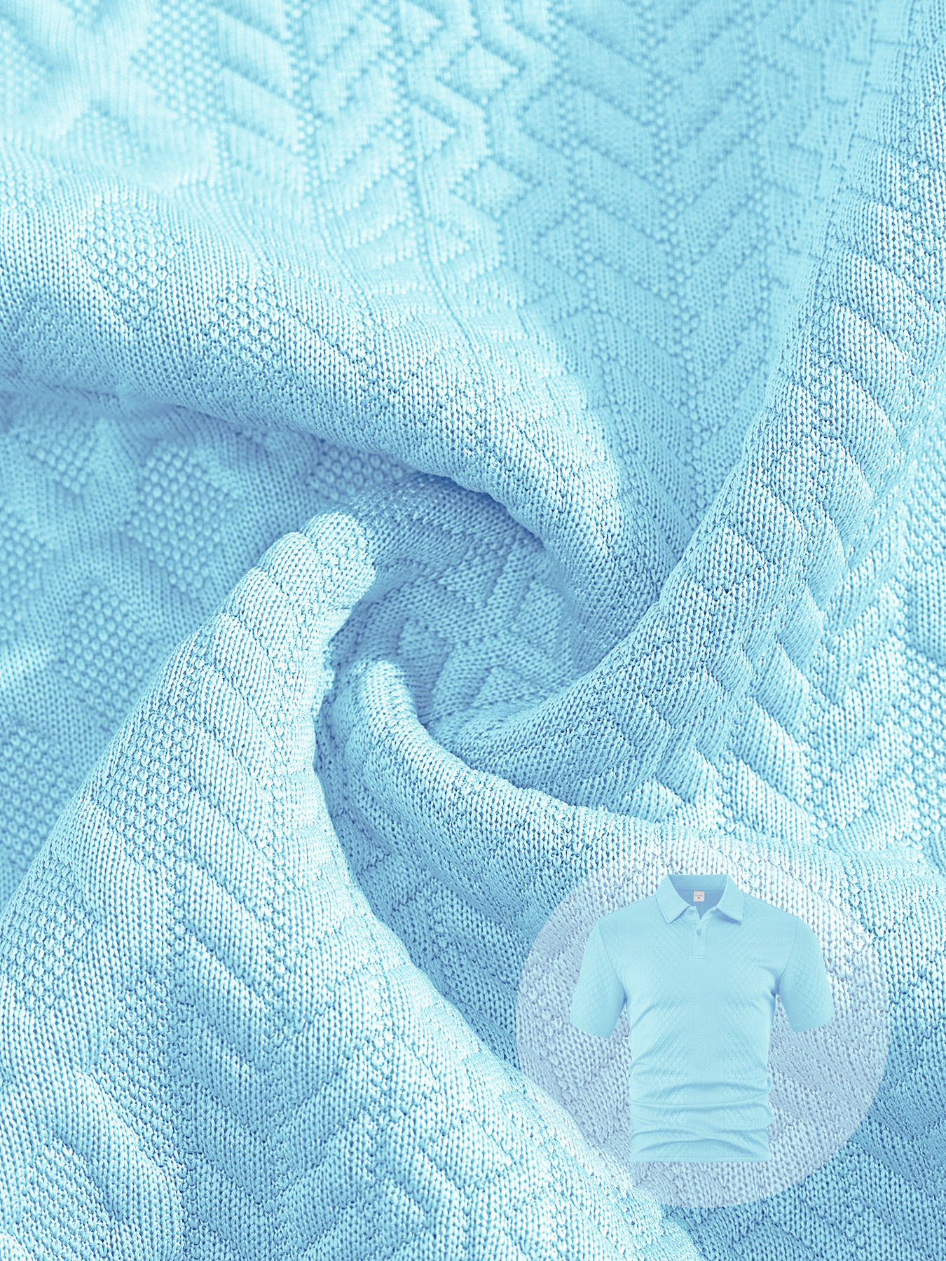 Men's summer new jacquard casual sports thin lapel POLO shirt short sleeve suit