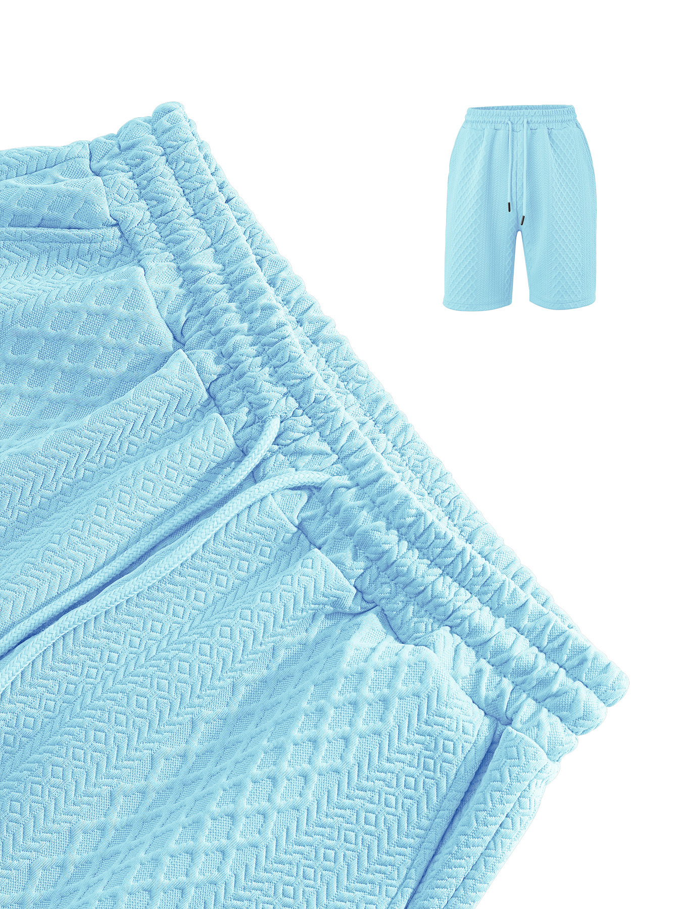 Men's summer new jacquard casual sports thin lapel POLO shirt short sleeve suit