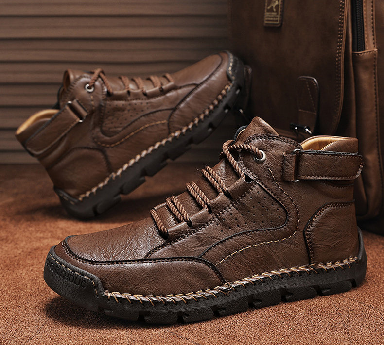 ⏰Limited Time Sale 70% OFF-Handcrafted men's orthopedic leather boots with arch support