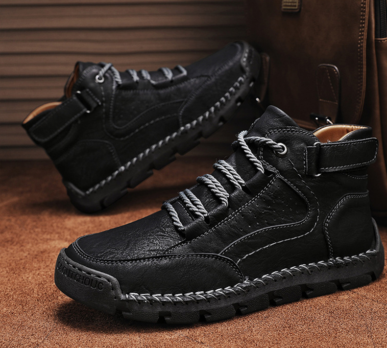 ⏰Limited Time Sale 70% OFF-Handcrafted men's orthopedic leather boots with arch support