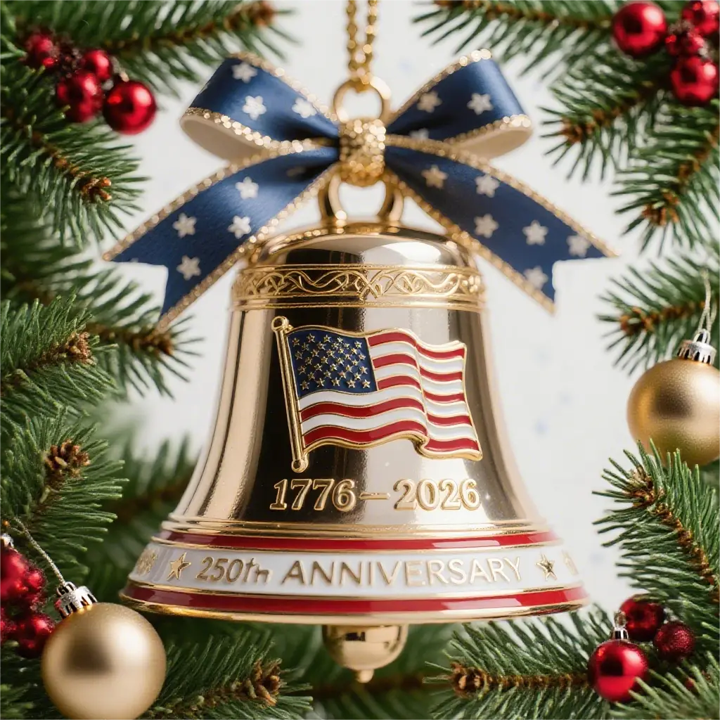 🔥United States 250th Anniversary Bell Ornament