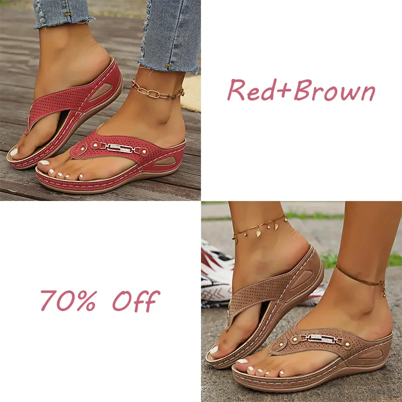 🔥LAST DAY 70% OFF🔥Women's Summer New American Style Anti-slip Pain Relief Orthotic Sandals