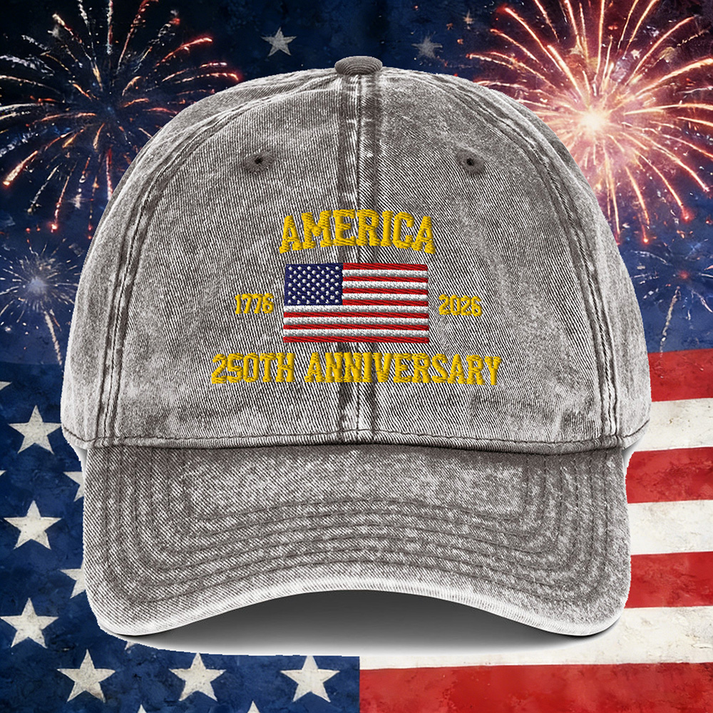 America 250th Anniversary Vintage Cotton Twill Cap