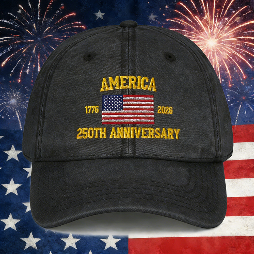 America 250th Anniversary Vintage Cotton Twill Cap