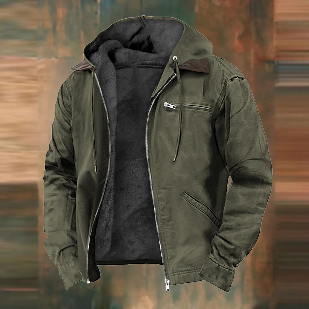 Hooded - Zipped Up - Fleece Lined Jacket