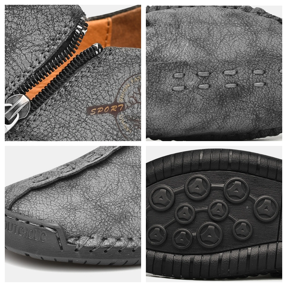 (🎉Last day 50% discount, ending soon) Genuine leather men's casual shoes 👞Hand-sewn - breathable, waterproof ✅Arch support - comfortable walking