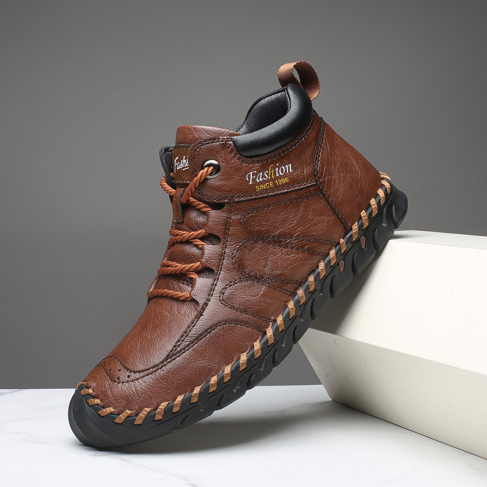 🔥⏱️New Arrival Promotion⏱️🔥Men's Casual Leather Good Arch Support & Non-slip Outdoor  Breathable Walking Shoes