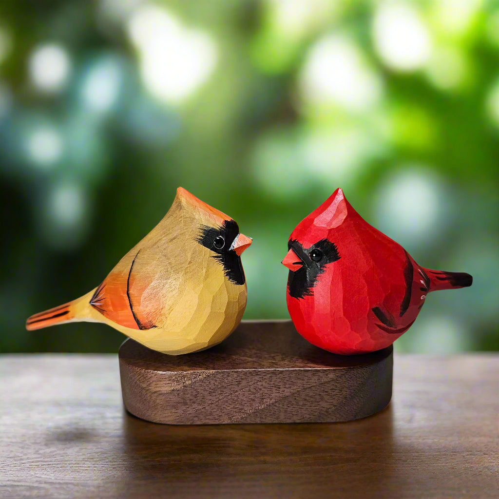 Cardinal Couple Figurine Perfect Holiday or Romantic Gift - Gift Box included