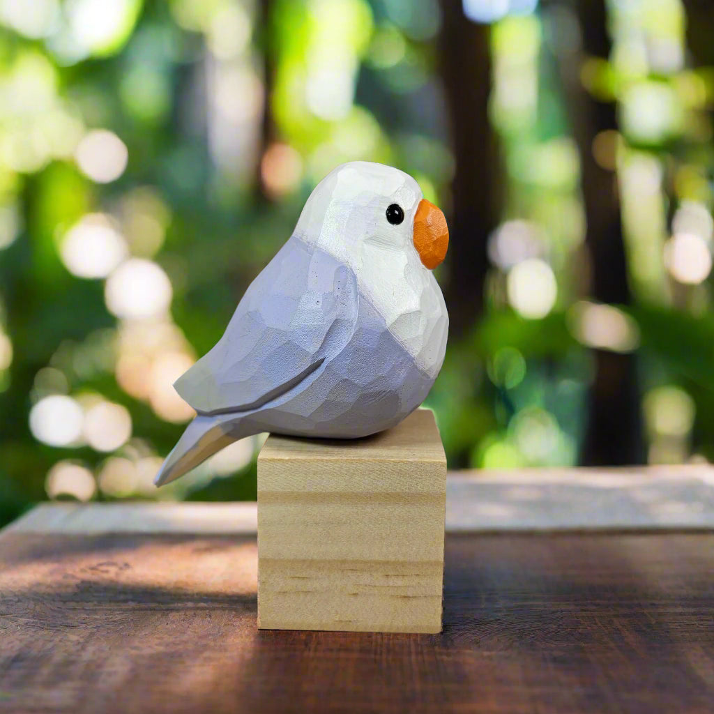 Lovebirds Sculpted Hand-Painted Bird Figure