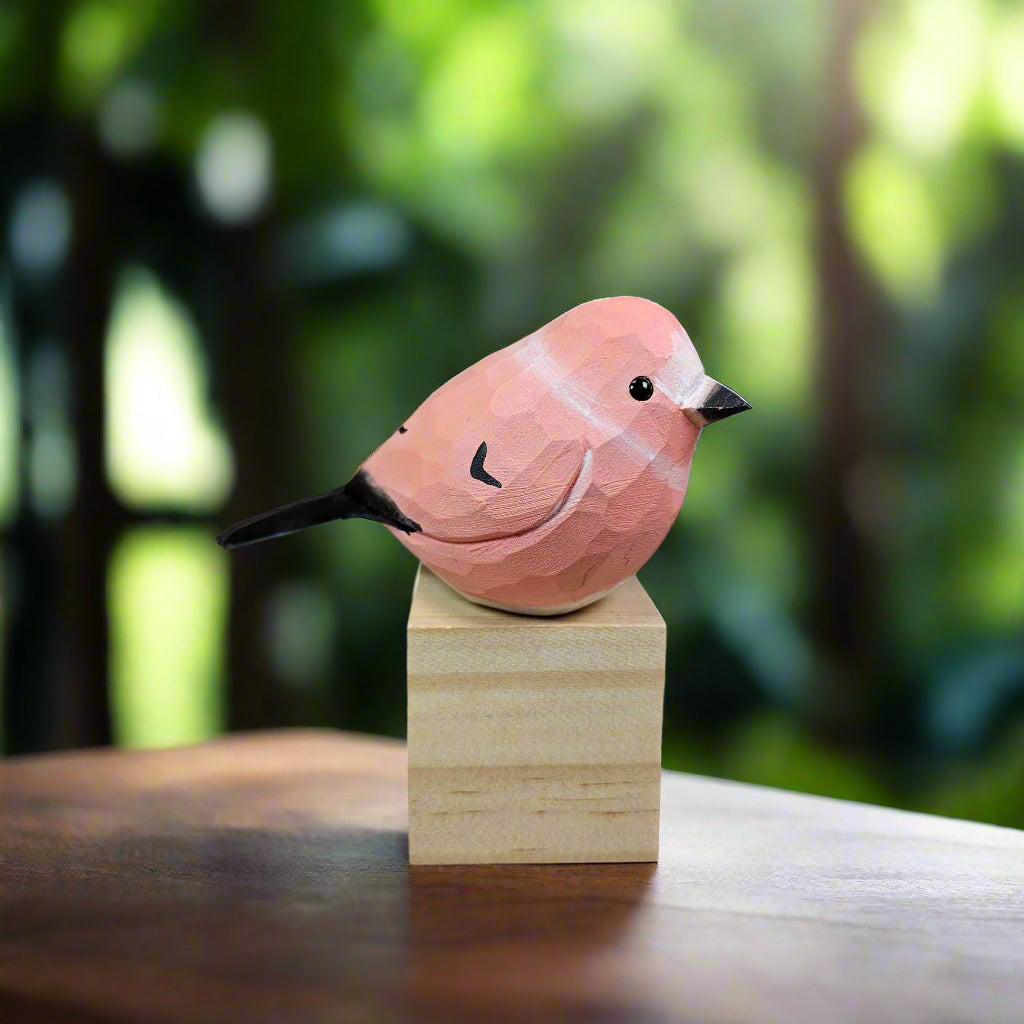 Rosefinch Sculpted Hand-Painted Bird Figure