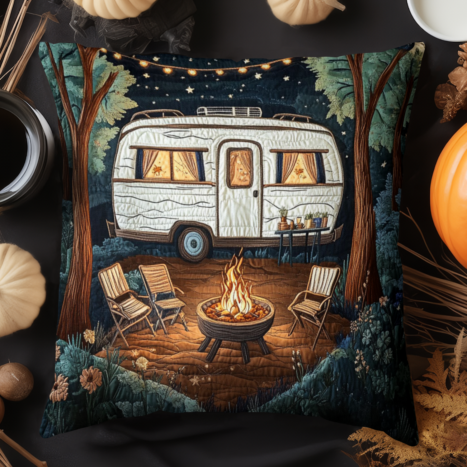 Moonlit Camper Quilted Pillow Case NCU0NT4649