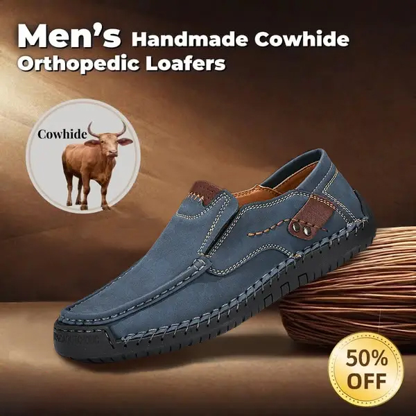 Last Day 50% OFF🔥⏱️Christmas Promotion⏱️🔥Men's genuine calfskin leather Slip-On Loafers