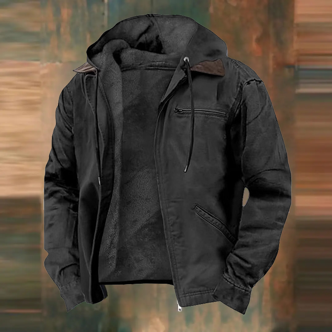 Hooded - Zipped Up - Fleece Lined Jacket