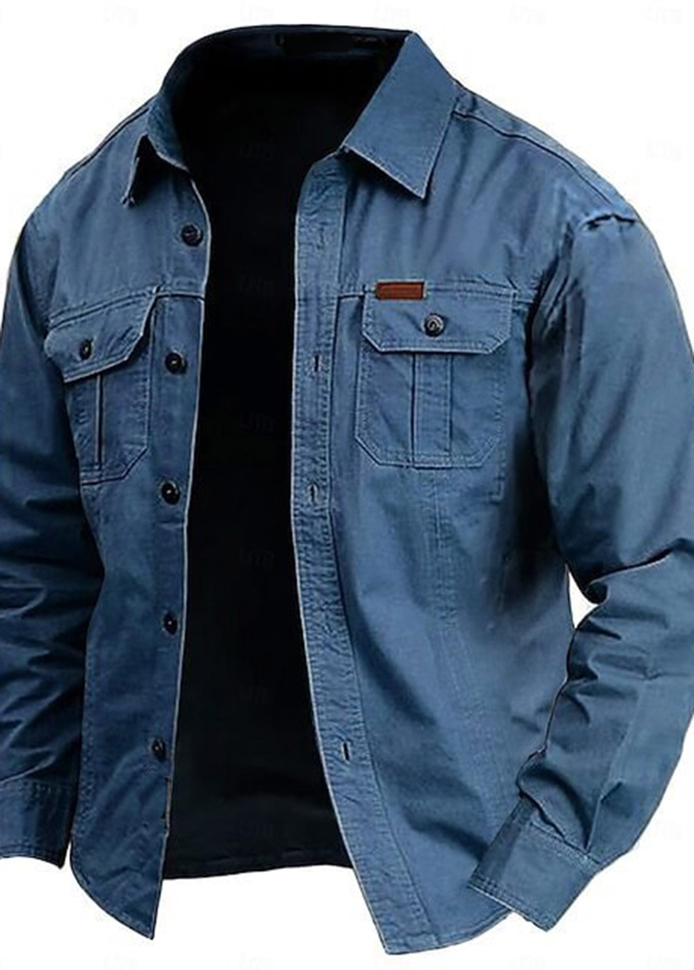 Cow Pattern Casual Men's Work Shirt Long Sleeve