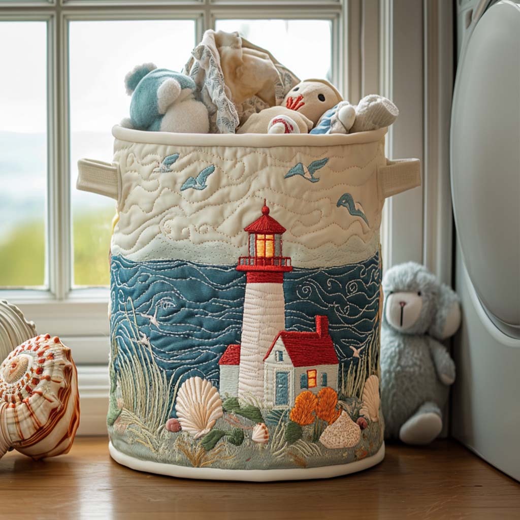 Lighthouse Quilted Laundry Basket NCU0QN010