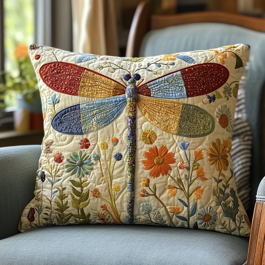 Blooming Dragonfly Quilted Pillow Case NCU0PT6637