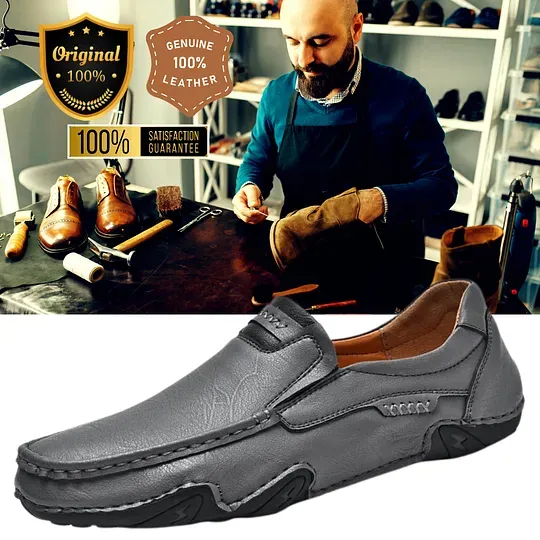 Men's Genuine Leather Slip-On Loafers