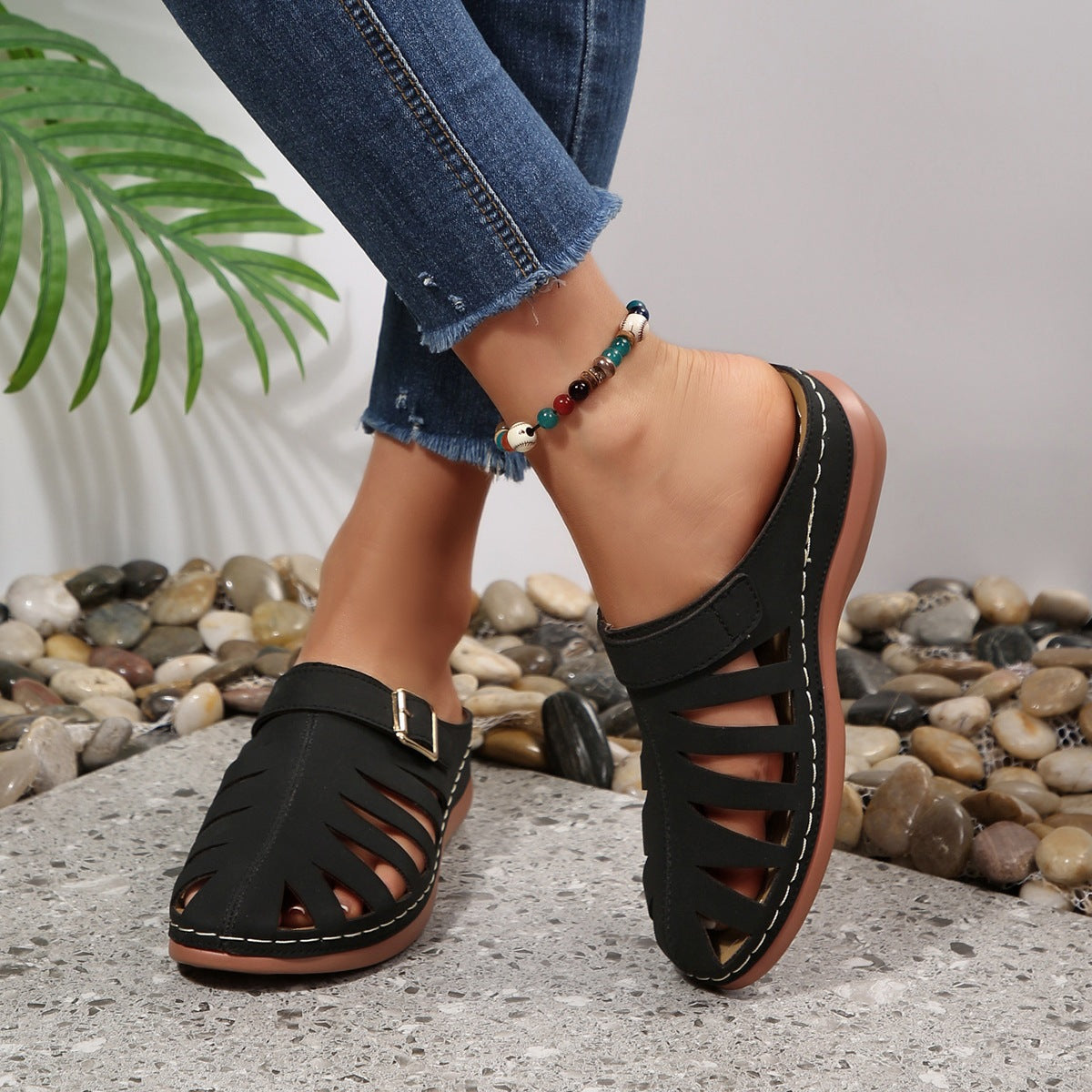 🔥LAST DAY 70% OFF🔥Women's Closed-Toe Stylish and Easy Hollow Design Mules