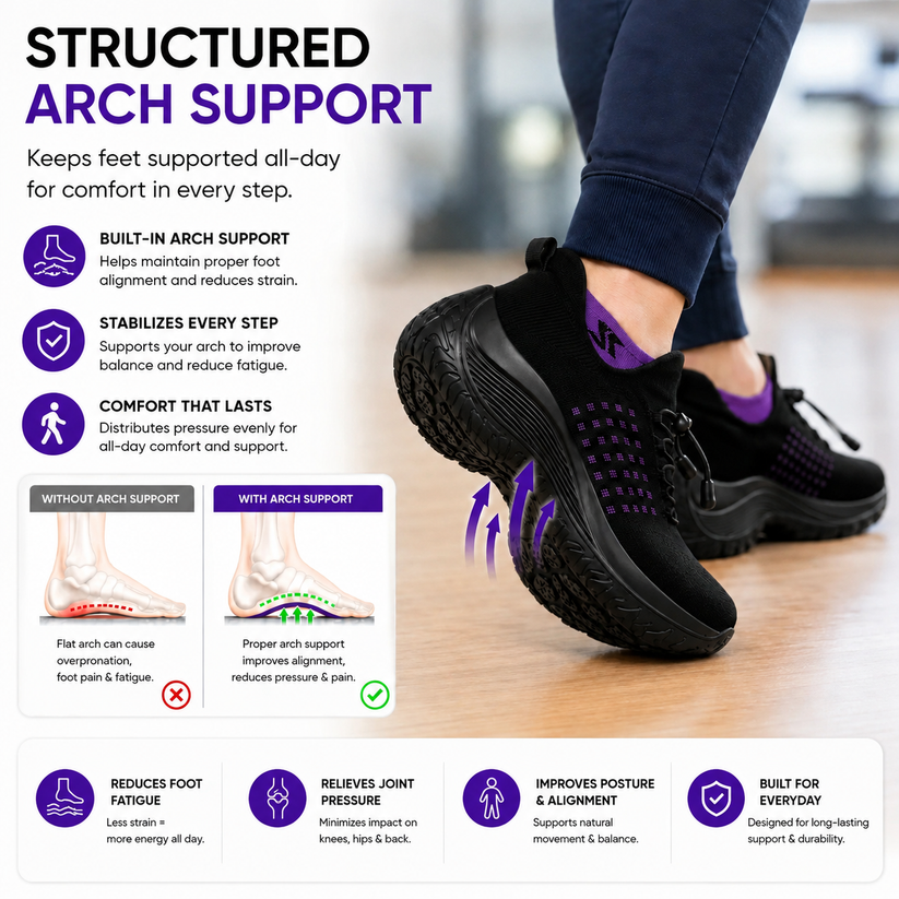 Last day 70% off 🔥Stretch Cushion Comfort & Relief All Day Walking Shoes