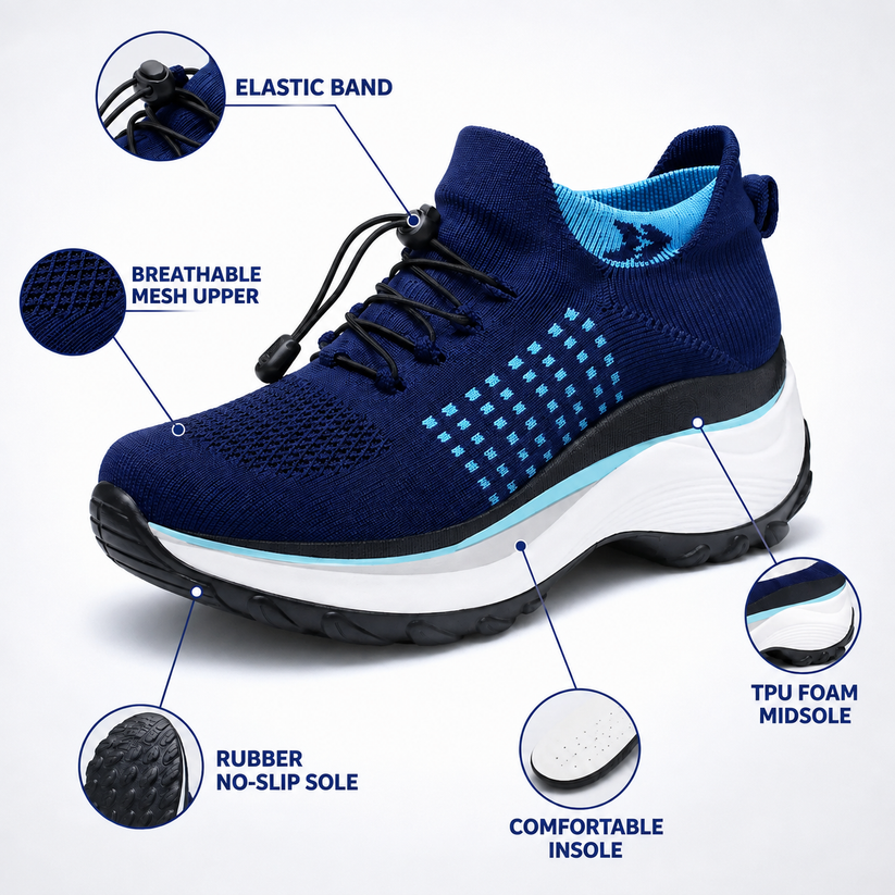 Last day 70% off 🔥Stretch Cushion Comfort & Relief All Day Walking Shoes