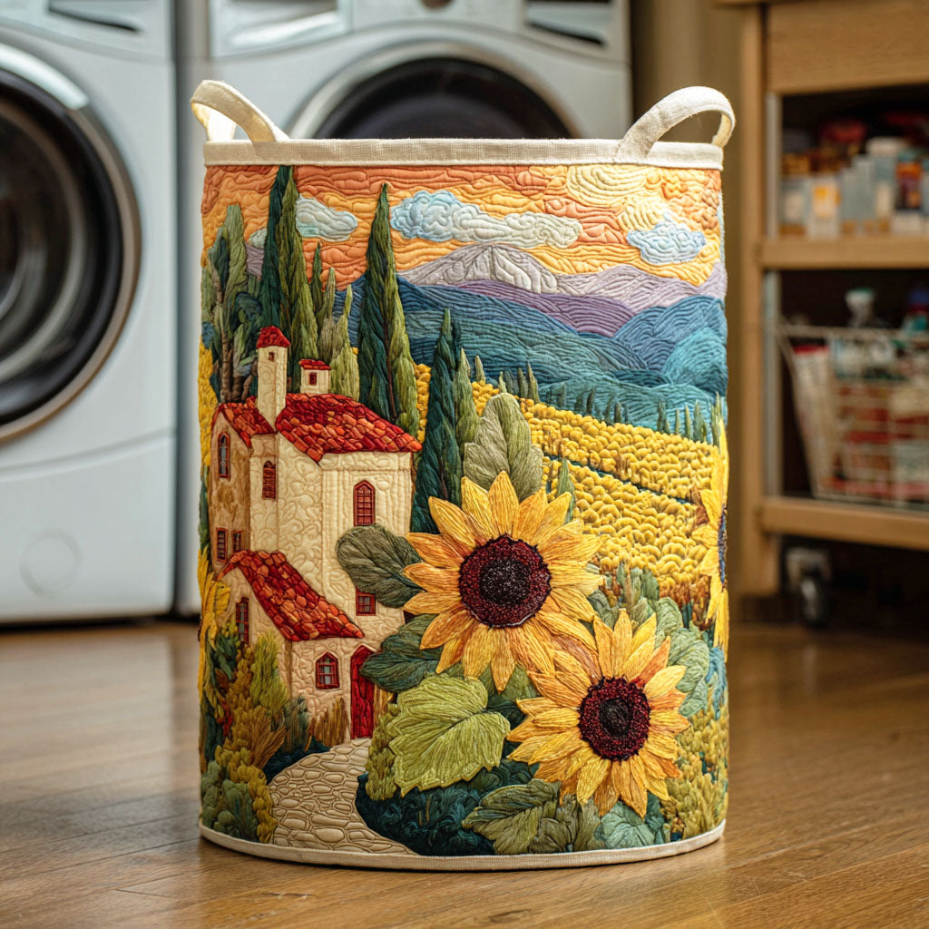 Sunflower Quilted Laundry Basket NCU0QN042